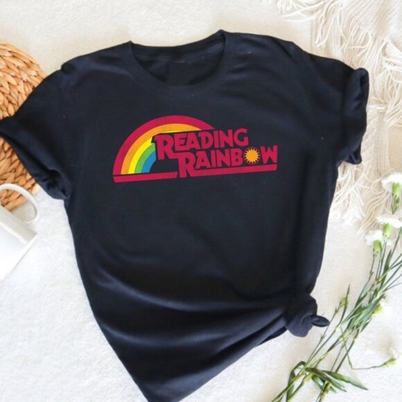 Tops - Reading Rainbow Shirt, Retro Librarian TShirt
